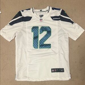 Nike Men's White and Navy Jersey